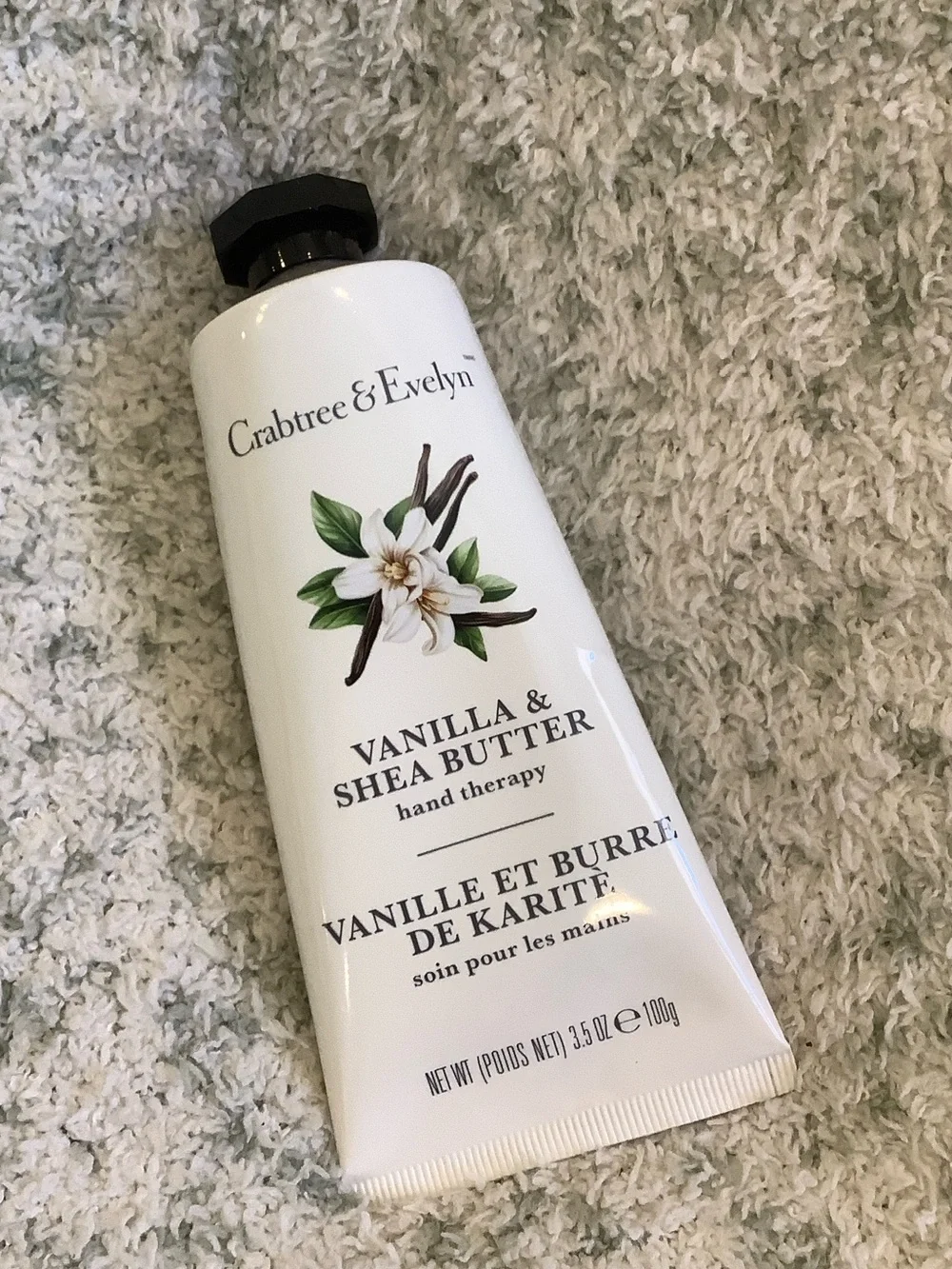 Crabtree & Evelyn Scented Vanilla & Shea Butter Hand Therapy Hand Cream NWT 3.5